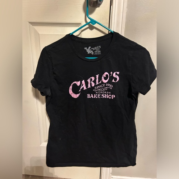 Authentic Carlos Bake Shop Women’s XL Black Shirt Sleeve T Shirt. Cake Boss. TLC - Picture 1 of 4